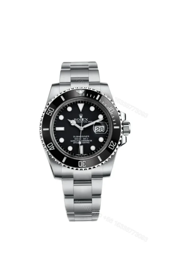 View 1 of Rolex Submariner m116610LN 1:1 Replica – Black Dial 3135 Movement 40mm Super Clone Watch