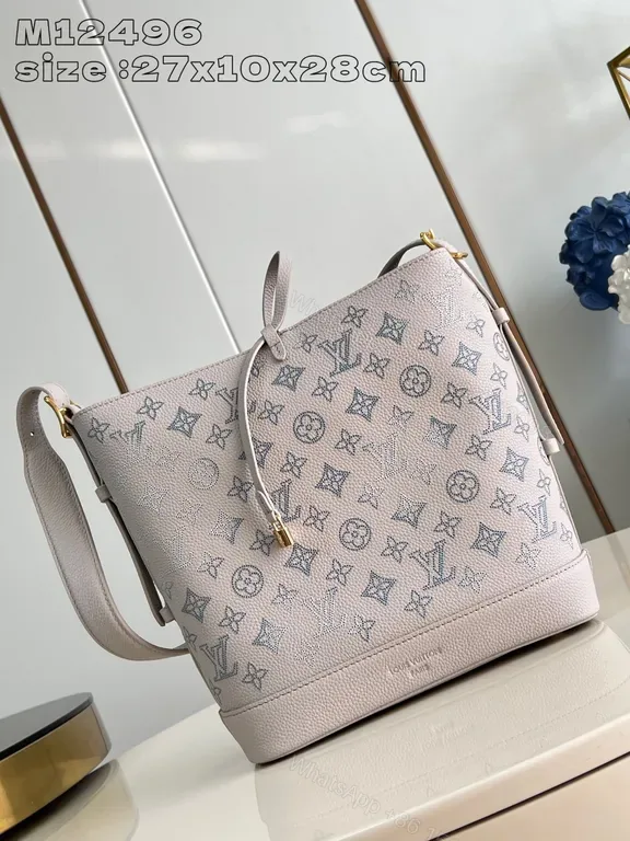 View 1 of Chic Taupe Monogram Satchel: Leather, Gold-Hardware, Everyday Luxe