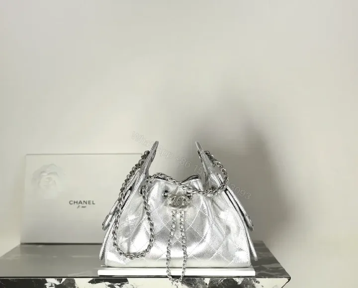 View 1 of Metallic Quilted Bag: Modern Shine, Everyday Versatility