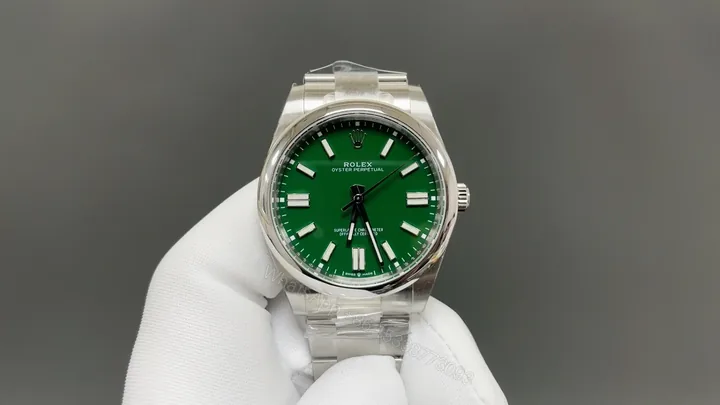 View 1 of Rolex Oyster Perpetual 41 134300 Green Dial Watch 134300-004
