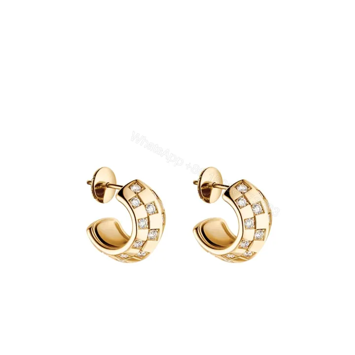 View 1 of LOUIS VUITTON LE DAMIER DE EARINGS YELLOW GOLD Q16521