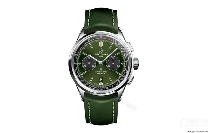View 1 of V7 Factory Breitling Premier B01 Chronograph 42mm Green Dial Stainless Steel Watch