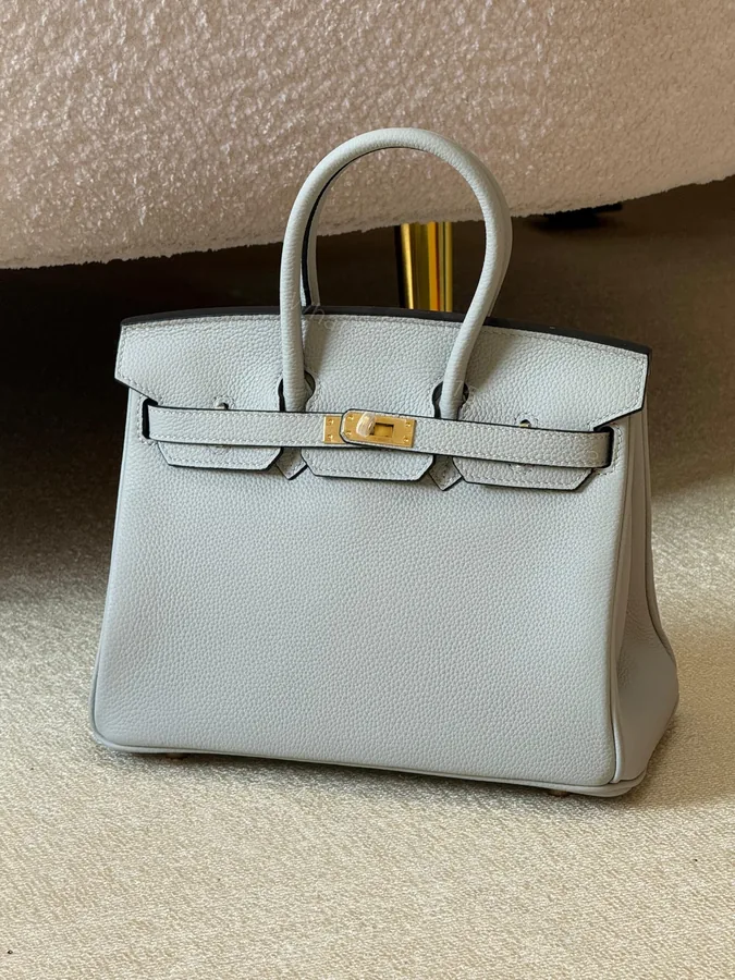 View 1 of Hermès Birkin 25 bag in Gris Neve Togo Leather
