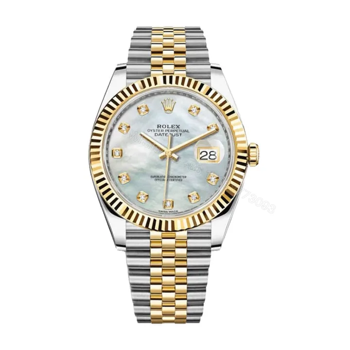 View 1 of Rolex Datejust 41 126334 Super Clone : Steel White Dial Fluted Bezel Jubilee