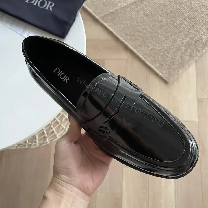 View 1 of Mirror-Gloss Patent Loafer: Dior-Comfort, Sleek Shine Loafer