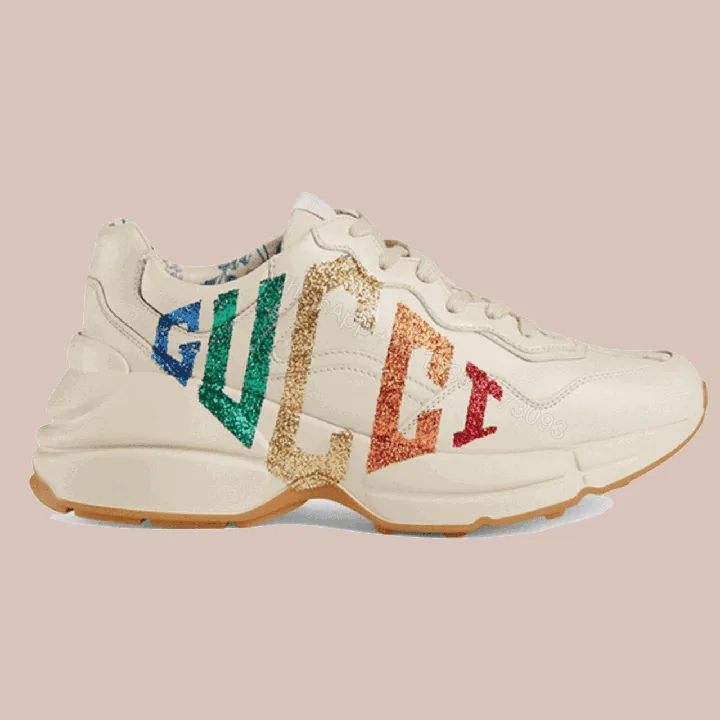 View 1 of GUCCI RHYTON GLITTER SNEAKER