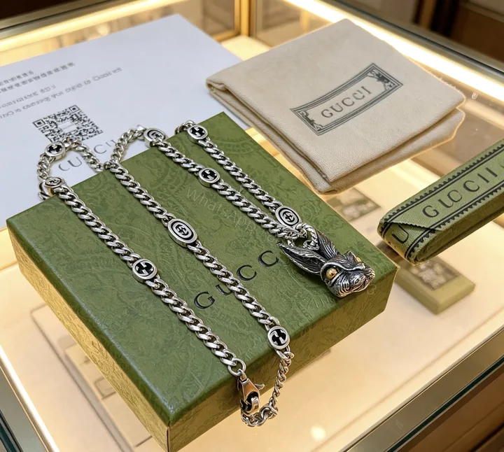 View 1 of Gucci原單個性吊墜項鍊 動物造型設計潮流時尚飾品