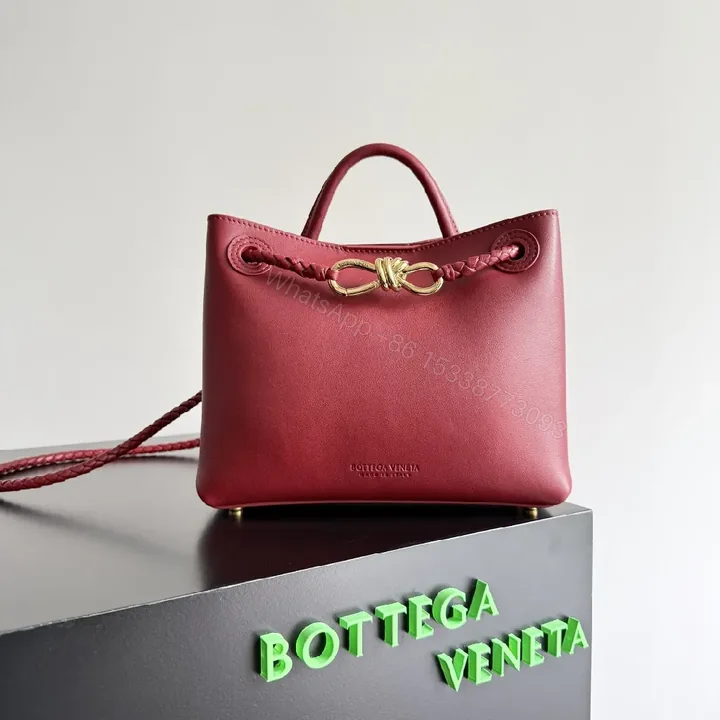 View 1 of Red Leather Crossbody Bag: Minimalist Hardware Charm