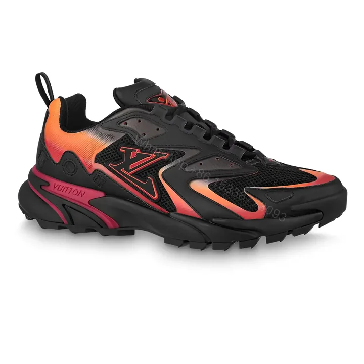 View 1 of LOUIS VUITTON RUNNER TATIC SNEAKERS IN BLACK AND ORANGE – LSVT347