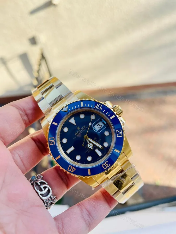 View 1 of VSF FACTORY 1:1 Rolex Submariner 116618 LB Best Edition Blue Ceramic YG Plated 904L Steel VS3135