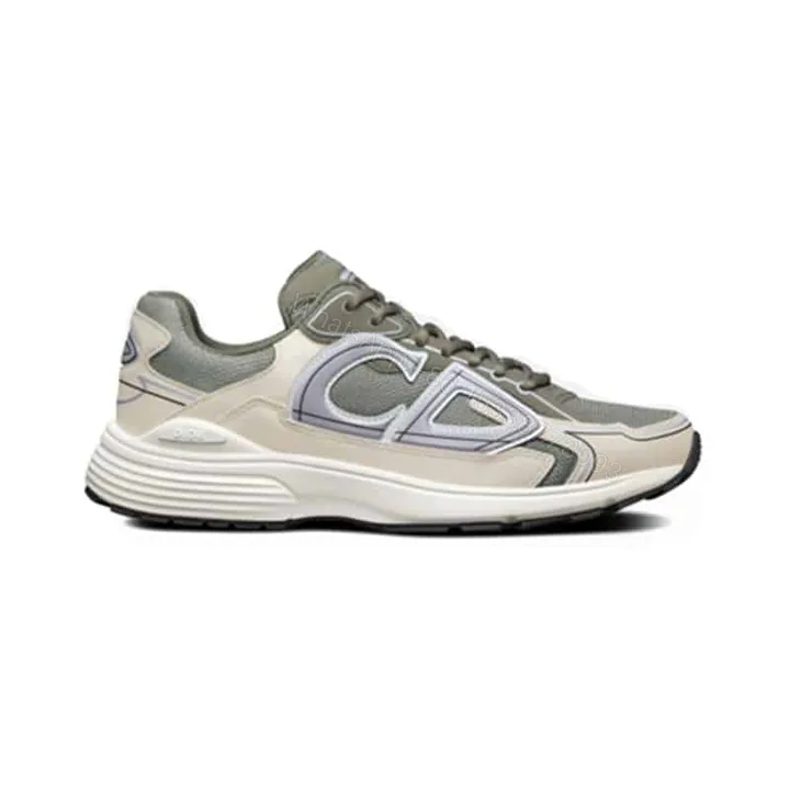 View 1 of DIOR B30 SNEAKERS OLIVE MESH AND CREAM TECHNICAL FABRIC – CD86