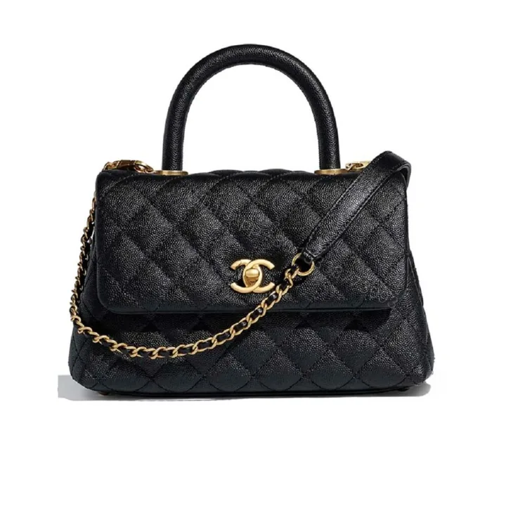 View 1 of Chanel Medium Coco Flap Bag With Top Handle 26Cm