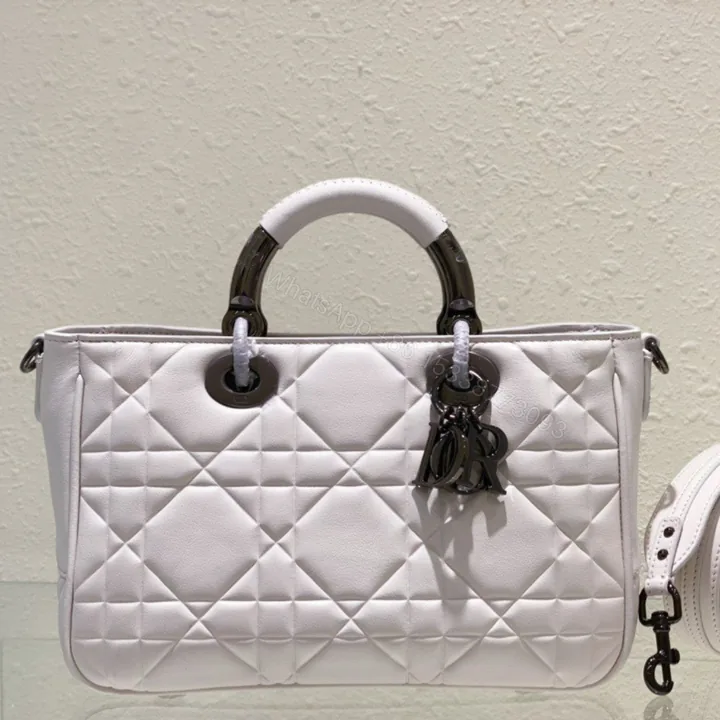 View 1 of Dior Lady Luxury Branded Women’s Handbag Light Purple 24x18cm