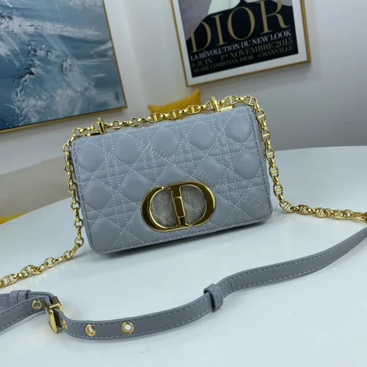 View 1 of Dior Small Dior Caro Bag Black Supple Cannage Calfskin Women