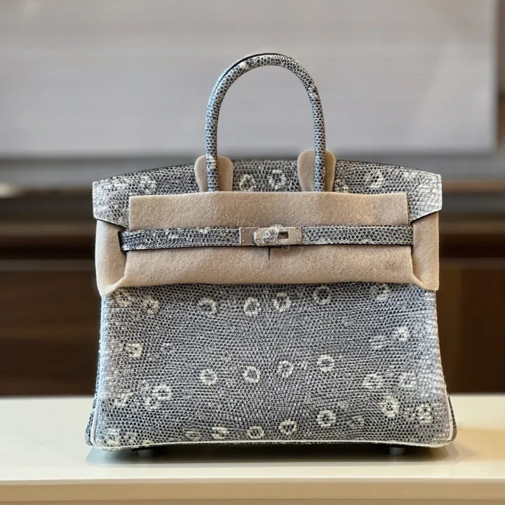 View 1 of Hermes Brikin 25 Omber Genuine Lizard leather Gold Hardware