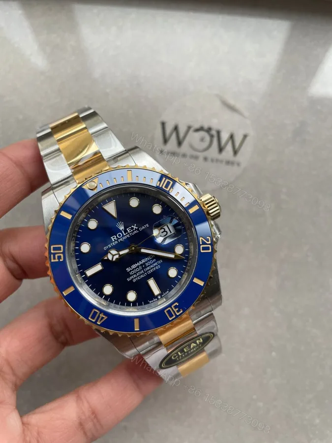 View 1 of CLEAN FACTORY 1:1 Rolex Submariner 116613LB Bluesy 904L YG/SS Blue Dial VR3235