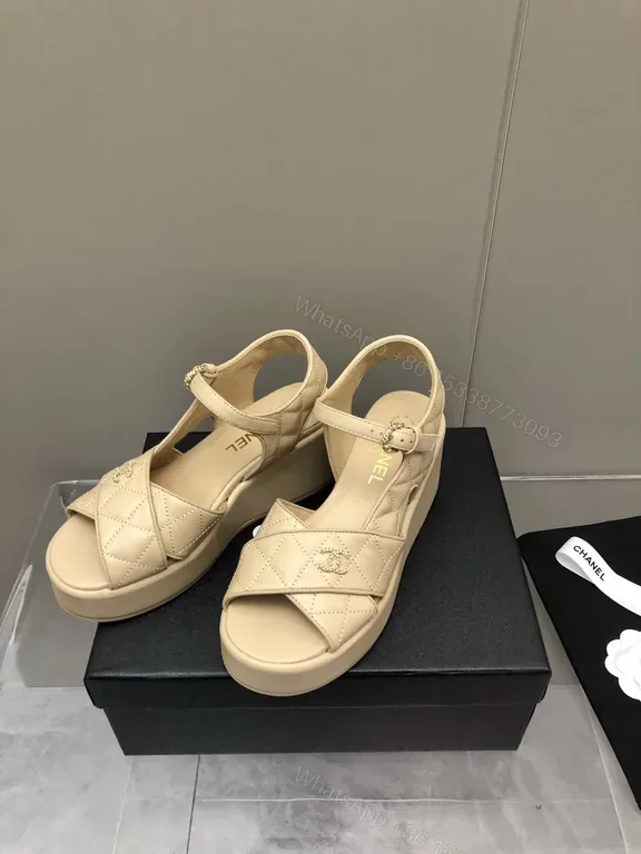 View 1 of Minimalist Quilted Sandals with Chanel-Influenced Detailing