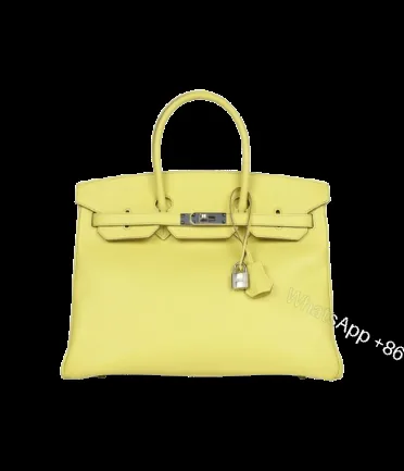 View 1 of Hermès Birkin 35 Soufre Epsom Palladium Hardware