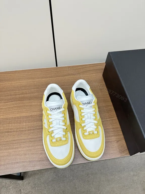 View 1 of Vibrant Two-Tone CHANEL-Inspired Luxe Sneakers