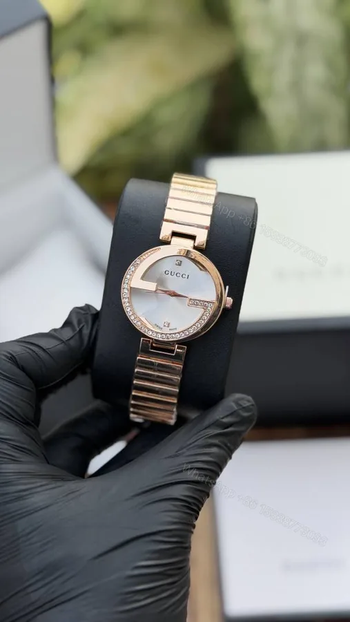 View 1 of First Copy Gucci G-Timeless Rose Gold White Dial Women’s Analog Watch