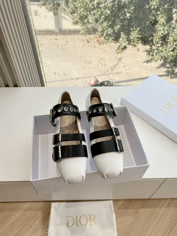 View 1 of Two-Tone Leather Mary Janes: Belt-Strap Luxury Comfort