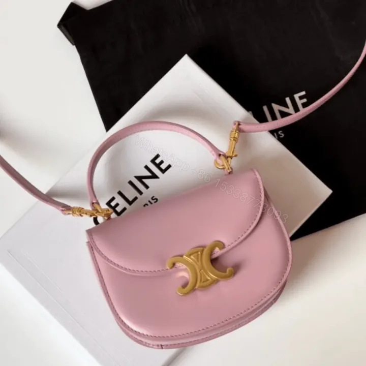 View 1 of Celine Mini Handle Crossbody Pink 15.5x11cm