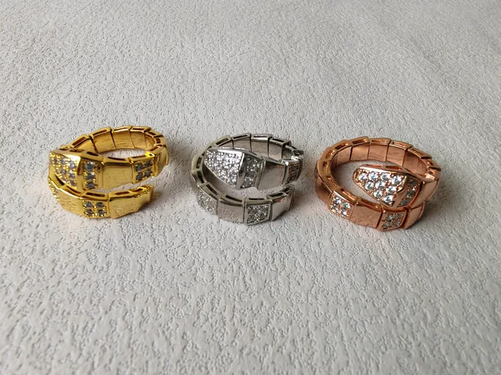 View 1 of BVLGARI 幾何方塊戒指 滿鑽設計開口款女款時尚飾品