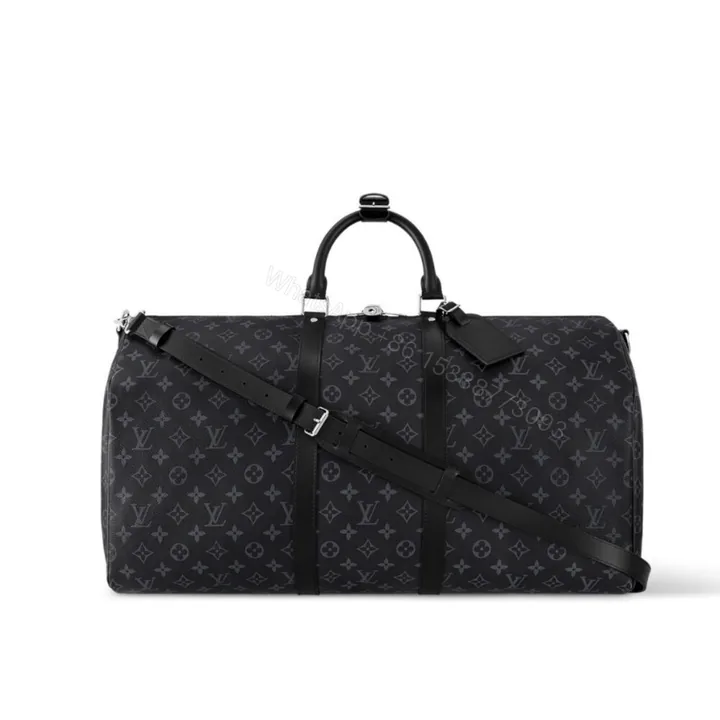 View 1 of Louis Vuitton Keepall Bandouliere 55 Monogram Eclipse Canvas 55cm LV M40605