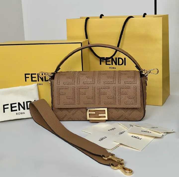 View 1 of Structured Chic Monogram Crossbody: Gold-Hardware Elegance Bag