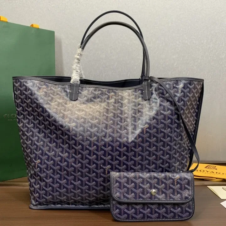 View 1 of Goyard Navy Blue Anjou GM Tote bag