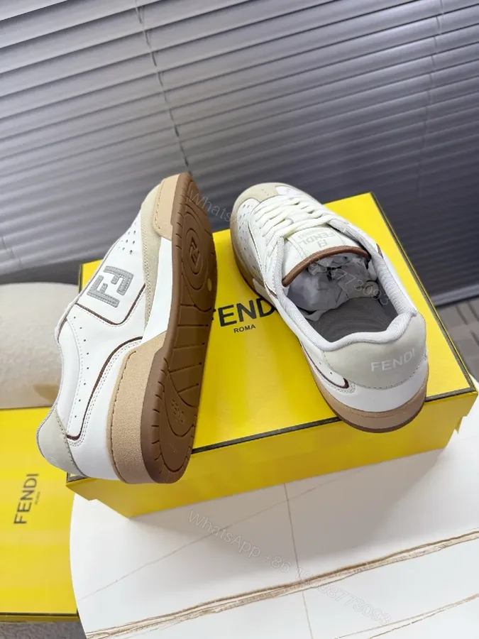 View 1 of Casual Luxury White-Beige Leather High-Top Sneaker, Comfort