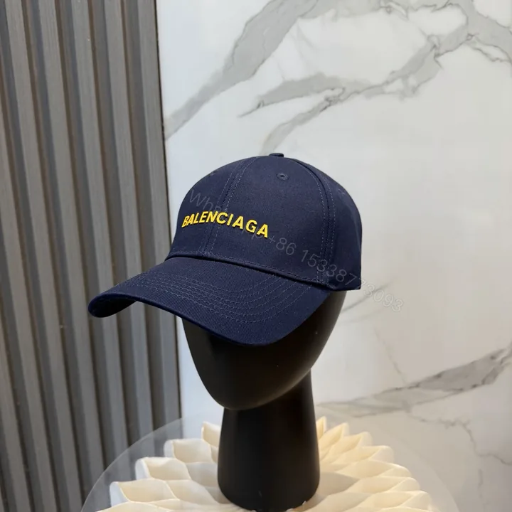 View 1 of BALENCIAGA 高仿 男款 LOGO刺繡棒球帽 深藍色潮流帽