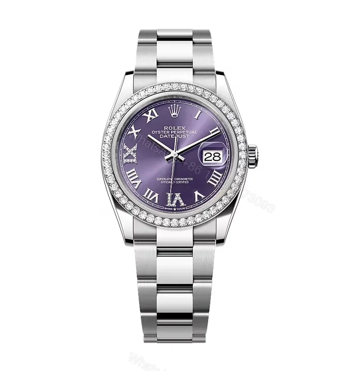 View 1 of Rolex Datejust Aubergine Roman Diamond Dial 126284RBR-0014 36 mm