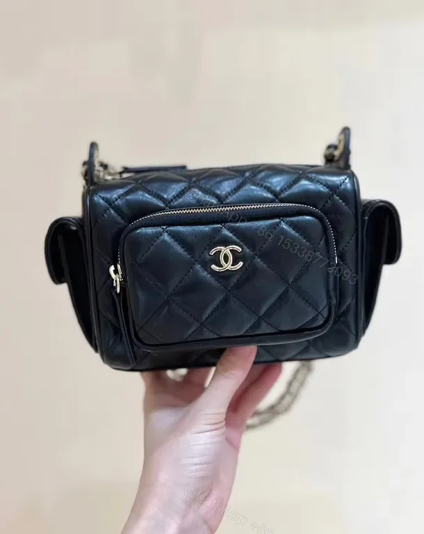 View 1 of Quilted Luxe Crossbody: Compact Chanel-Inspired Elegance