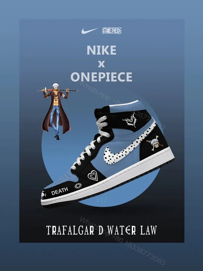 View 1 of Trafalgar D. Water Law V.1 Custom High-Top Jordan 1