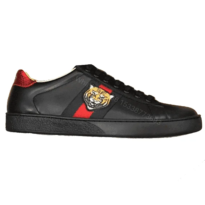 View 1 of GUCCI TIGER ACE EMBROIDERED SNEAKER BLACK – GC49