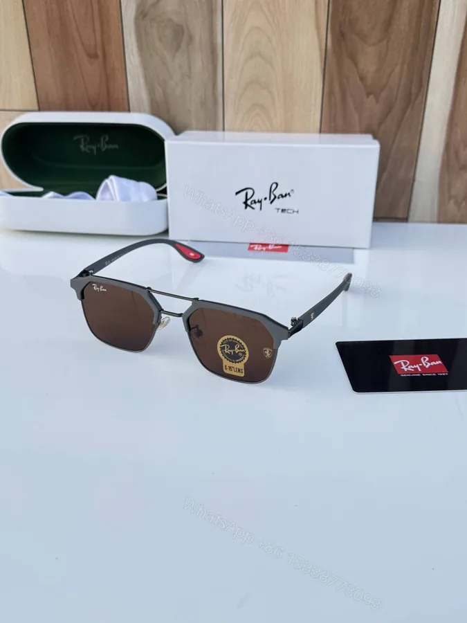 View 1 of First Copy RayBan 04 Grey Brown Sunglasses