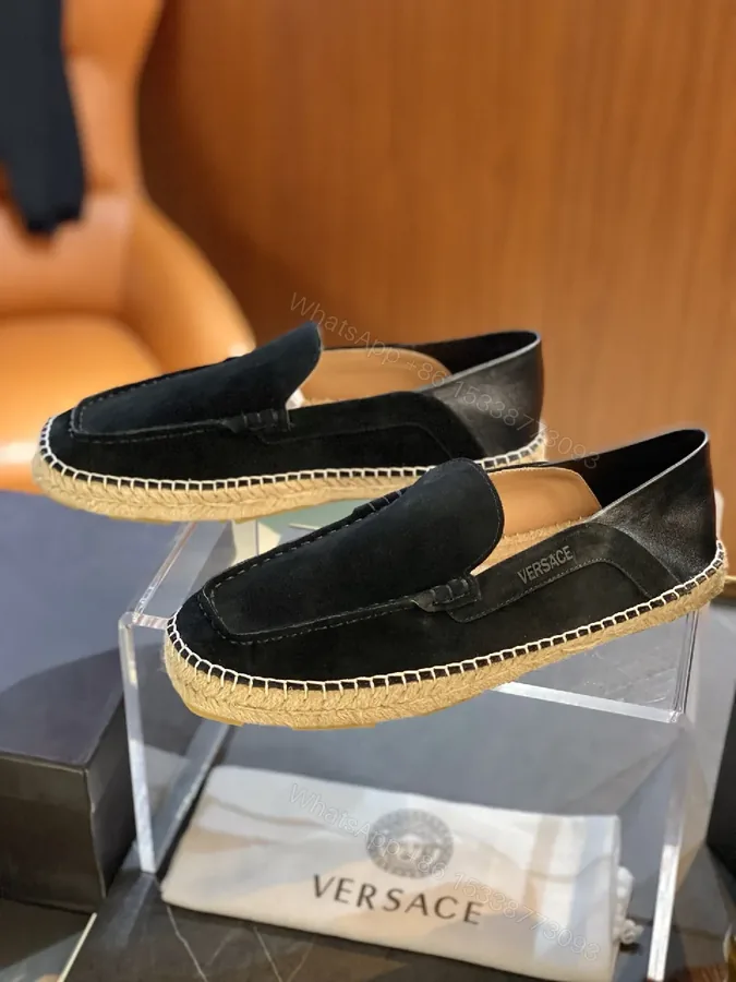 View 1 of Black Suede Espadrille Loafers: Elevated Casual Comfort