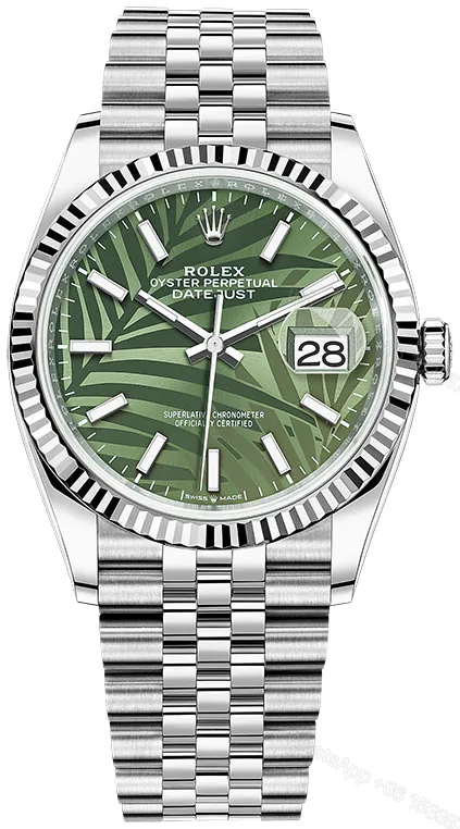 View 1 of Replica Rolex Datejust Palm Motif Dial 126234-0047 36 mm