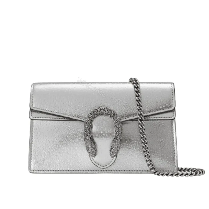 View 1 of Gucci Women Dionysus Super Mini Crossbody Bag Silver 16Cm 476432 1TRBN 8173