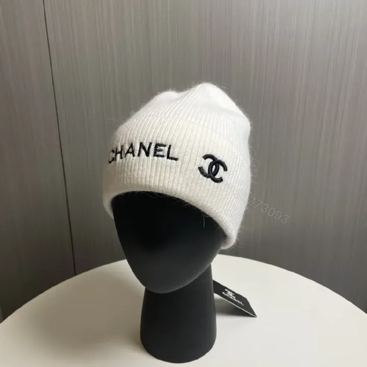 View 1 of White Knit Beanie, Premium Texture, Luxury Everyday Use