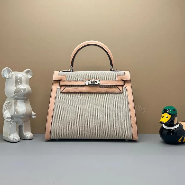 View 1 of Hermès Vintage Leather Canvas Bag