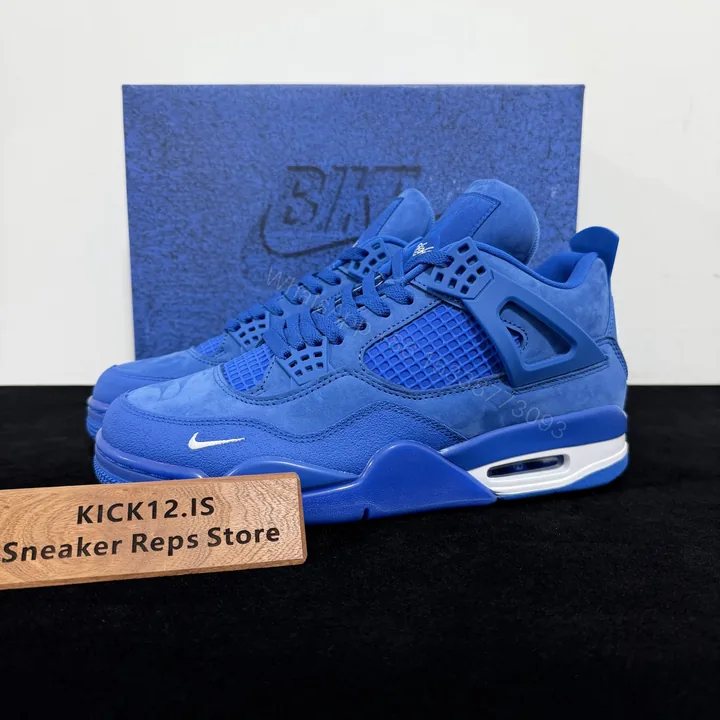 View 1 of Air Jordan 4 Retro Nigel Sylvester Brick by Brick Blue