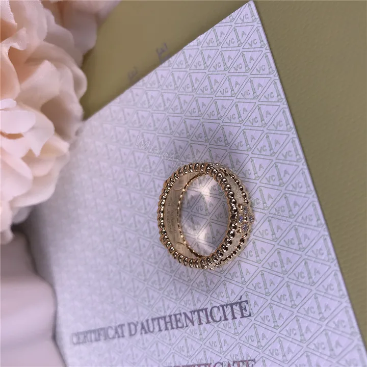 View 1 of VCA Perlee Sweet Clovers Ring Diamonds Yellow Gold VCARPJMZ00