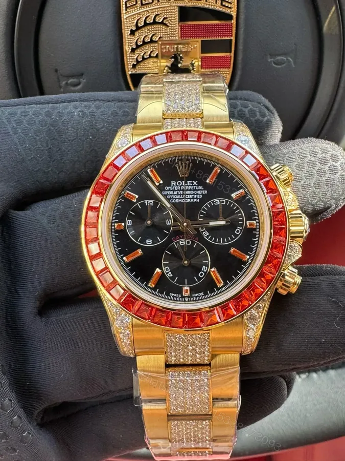 View 1 of Rolex Daytona Orange Sapphire Yellow Gold Edition 40mm RG-DAYTONA-ORANGE-SAPPHIRE-GOLD