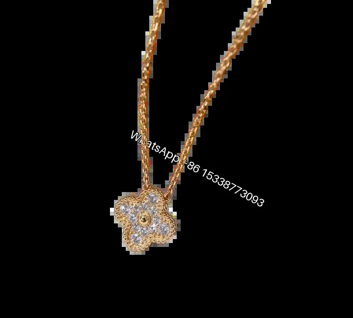 View 1 of Van Cleef & Arpels Replica Alhambra Diamond Necklace