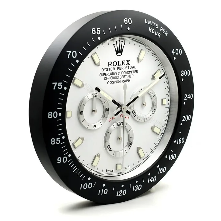 View 1 of ROLEX WALL CLOCK – DAYTONA WHITE DIAL BLACK BEZEL