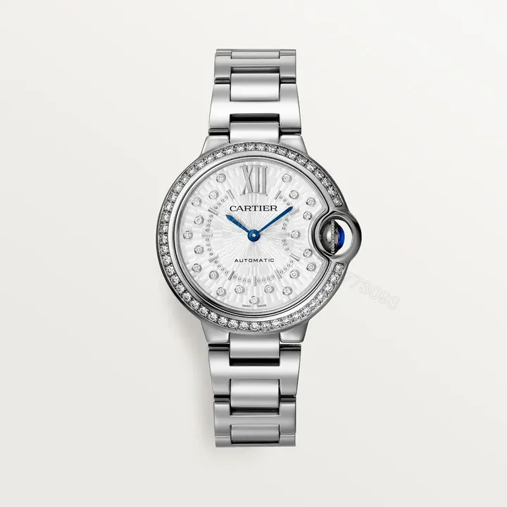 View 1 of Cartier Ballon Bleu De Cartier Pink Dial Silver Steel Strap Watch