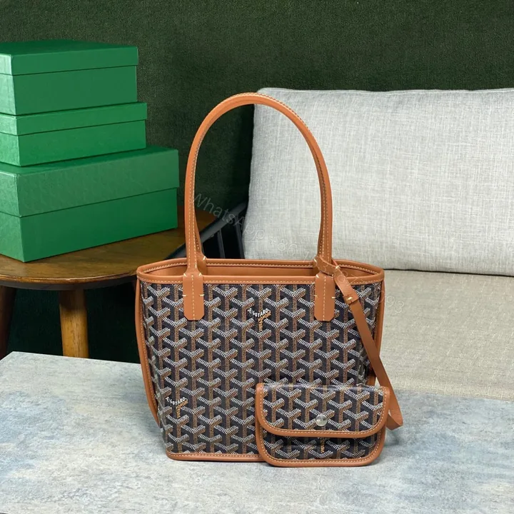 View 1 of 高仿Goyard*GY10183雙面兩用MiniTote手袋棕色免檢版