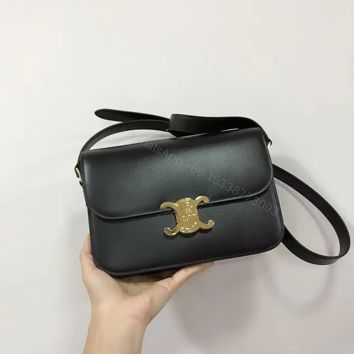 View 1 of Celine Teen Triomphe Shoulder Bag Smooth Calfskin